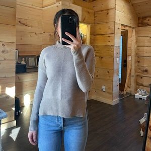 Sweet Romeo Ribbed Mock Neck Sweater
